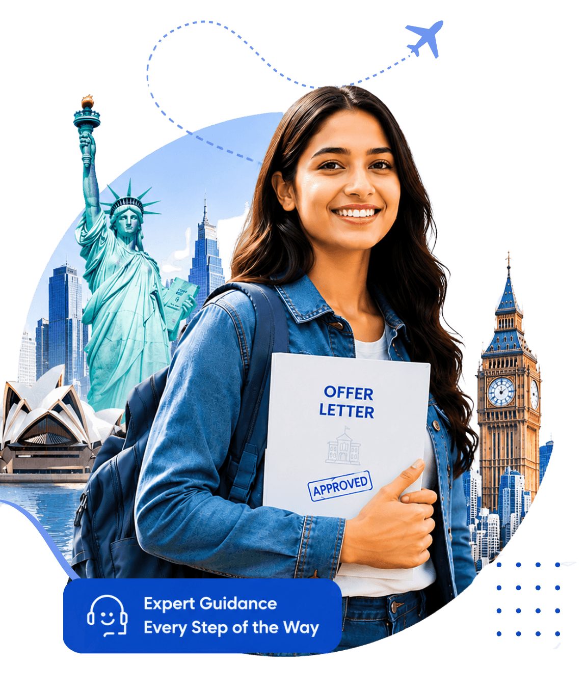 Student studying abroad